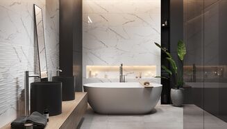 GINEVRA WHITE STRUCTURE GLOSSY RECT 29,8X59,8 G1 - 5