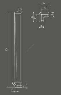 COLOR TWO GSIRI023 WHITE KSZTAŁTKA NAROŻNA WEWNĘTRZNA COKOŁOWA 2,4x20  - 2