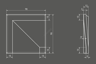 COLOR TWO GTR0N605 RAL2902035 KSZTAŁTKA BRODZIKOWA NAROŻNA 10x10 - 2