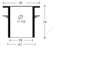 PILETTA 47 MM ODPŁYW ODWODNIENIA LINIOWEGO PLAŻY BASENOWEJ - 2