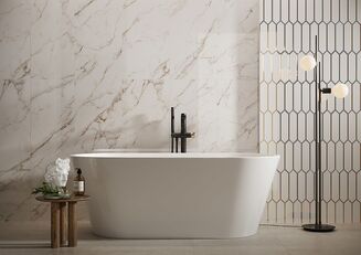 CALACATTA FEVER WHITE GLOSSY RECT 39,8X119,8 - 8