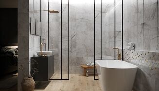 STONE HILLS GREY GLOSSY RECT 29,8X59,8 G1 - 6