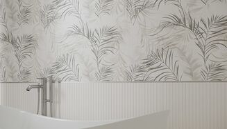 SOFTY LEAVES WHITE INSERTO SATIN 58X89 - 4