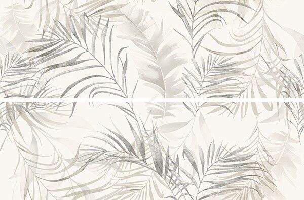SOFTY LEAVES WHITE INSERTO SATIN 58X89