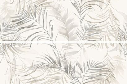 SOFTY LEAVES WHITE INSERTO SATIN 58X89