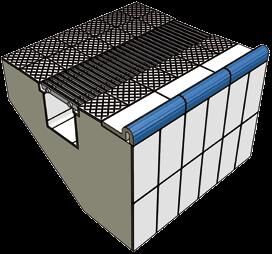 POOL XPP55005 KSZTAŁTKA PRZELEWOWA ZURICH 19,7x11,5x15/45 - 3