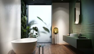 GREEN SHOW STRUCTURE SATIN 39,8X119,8 - 3