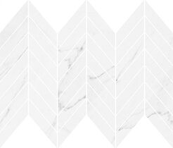MOZAIKA MARINEL WHITE CHEVRON MOSAIC GLOSSY 29,8x25,5