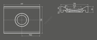 POOL XPD58023 ODWODNIENIE LINIOWE Z OTWOREM 15x19,7x3,5 - 2