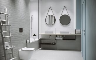 PS800 WHITE SATIN WAVE STRUCTURE 29,8x59,8 - 2