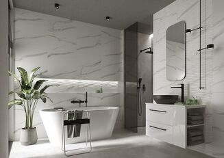 RUNWAY WHITE SATIN RECT 29,8X59,8 G1 - 6