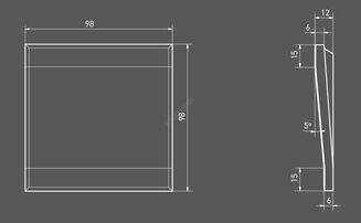 COLOR TWO GTP0N623 WHITE KSZTAŁTKA BRODZIKOWA 10x10 - 2