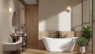 LAMIA WOOD BEIGE STR MATT RECT 29X89 - 2