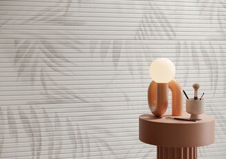 ROCK LEAVES STRUCTURE GRYS MATT RECT 39,8X119,8 - 5