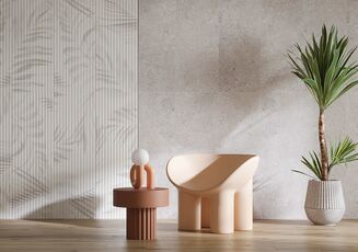 ROCK LEAVES STRUCTURE GRYS MATT RECT 39,8X119,8 - 7